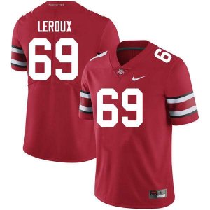 NCAA Ohio State Buckeyes Men's #69 Trey Leroux Scarlet Nike Football College Jersey VZU7745AN